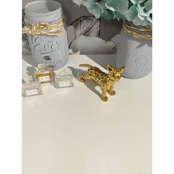 Taylor Avedon Gold Leopard Jewelry / Trinket Box - Picture 2 of 7